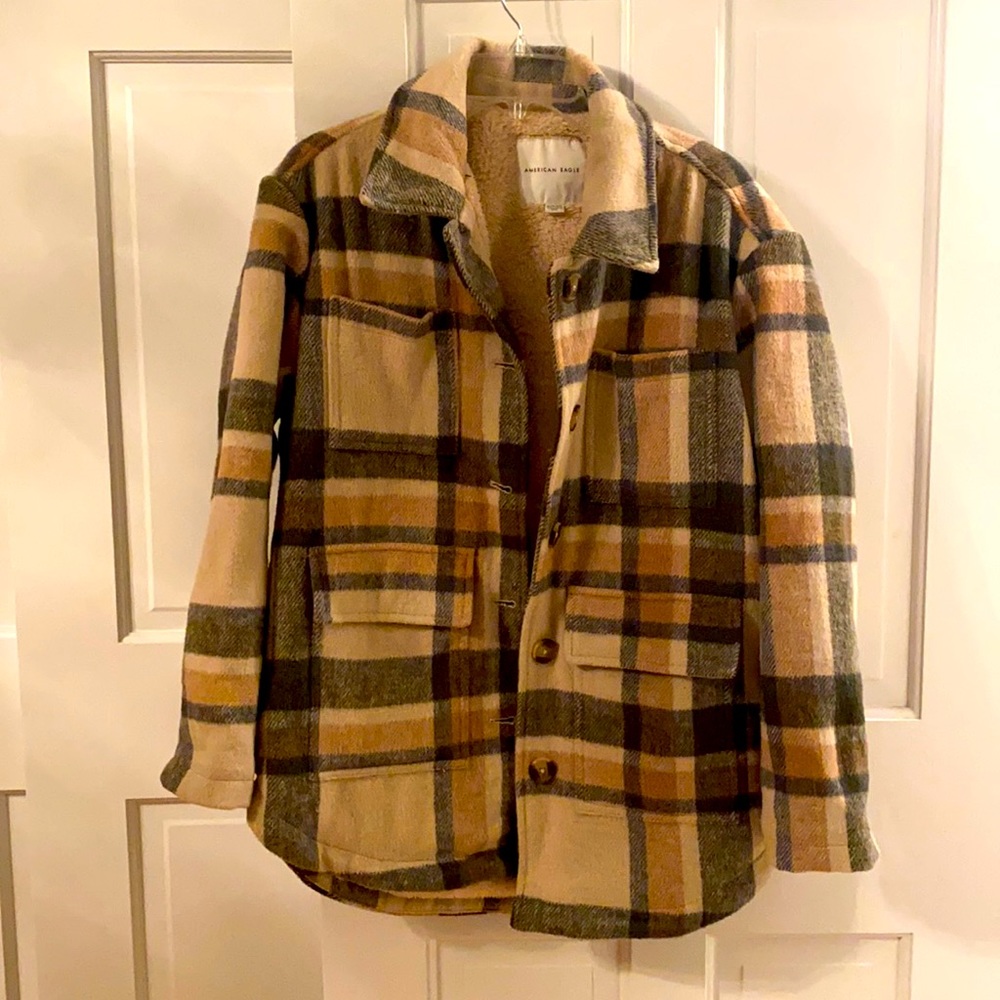 American Eagle Faux Fur Lined Jacket